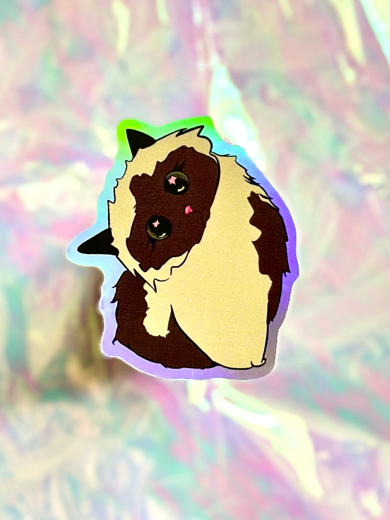 Holographic Kitty Sticker