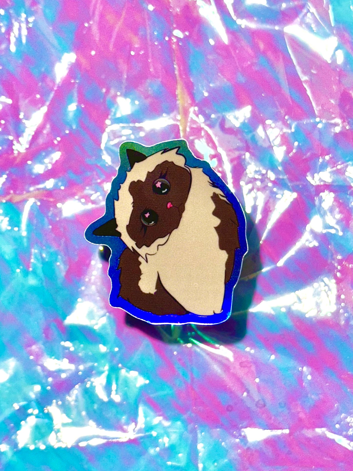 Holographic Kitty Sticker