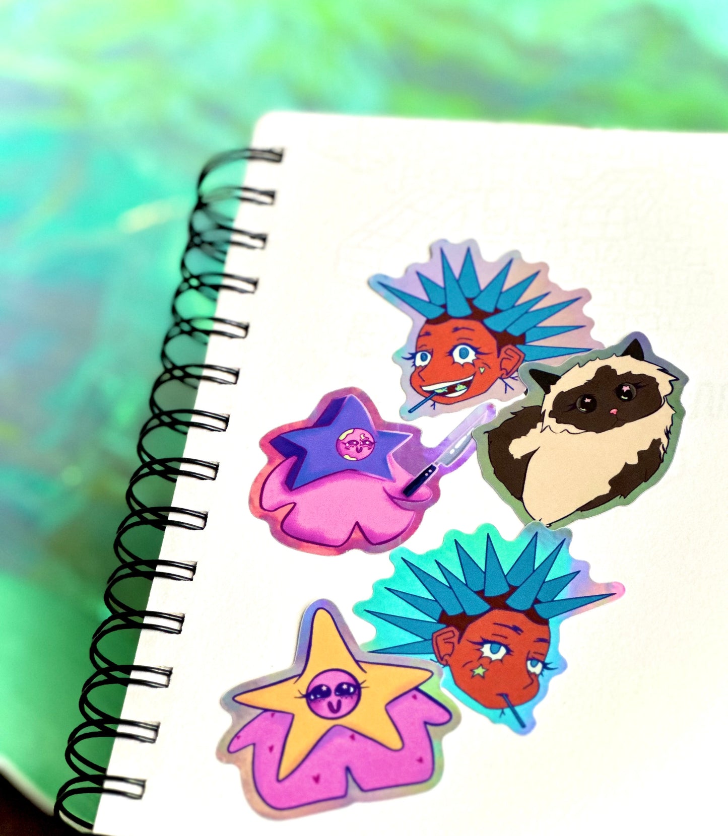 Holographic Kitty Sticker