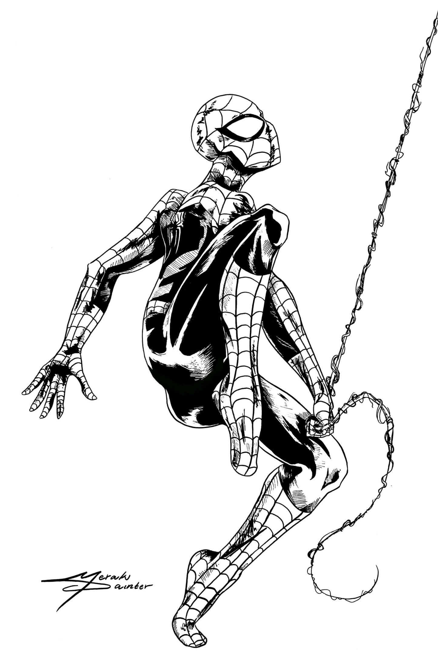 “Soaring” - Original Inked Drawing on Paper